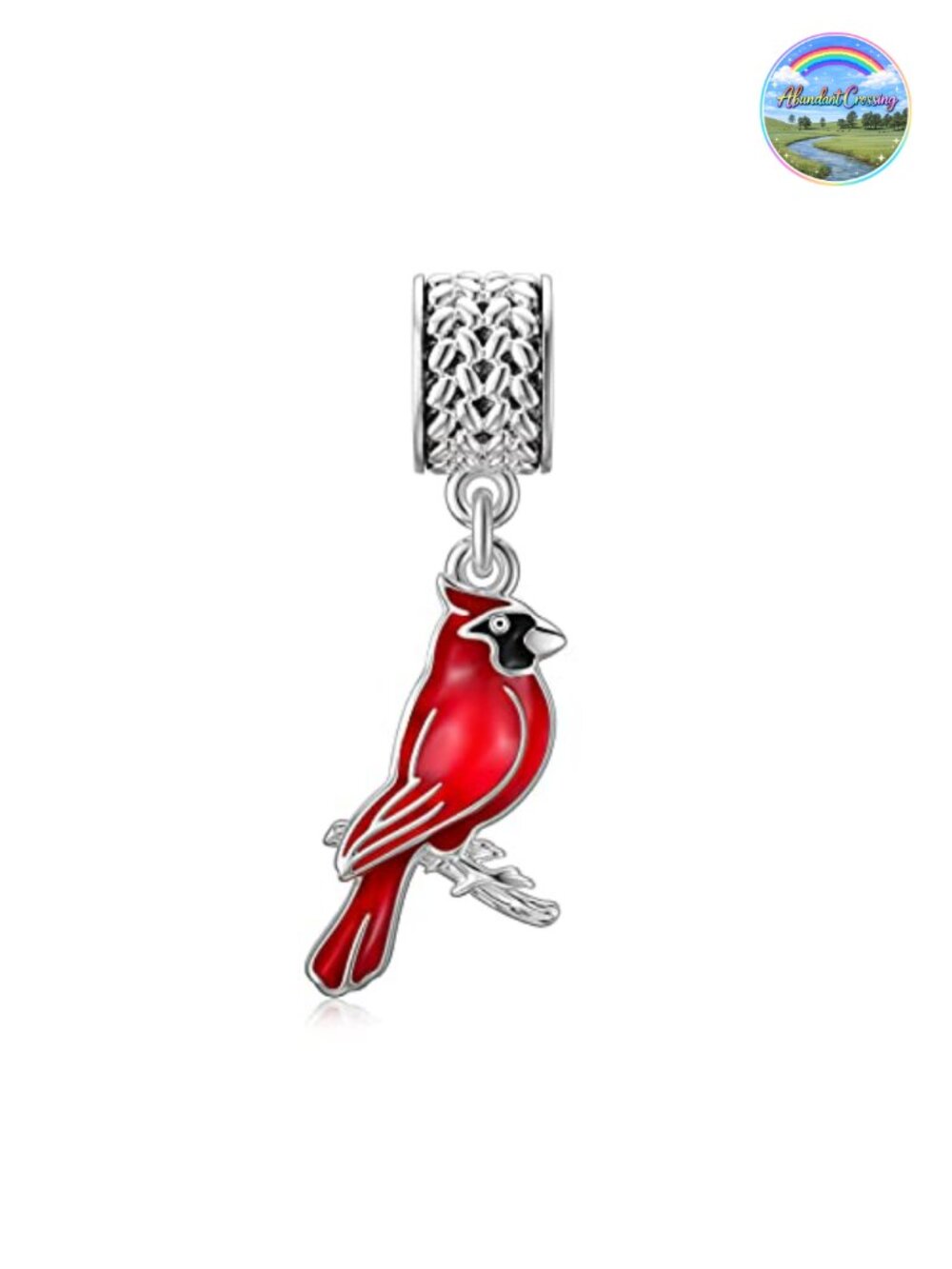 925 Sterling Silver Bird Charm Bead for Bracelet Memorial Gift